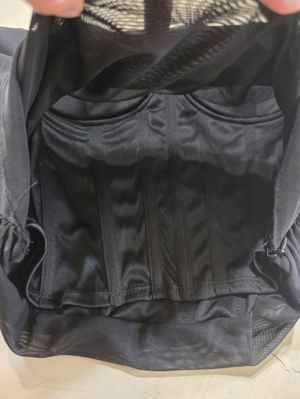NWT Forever 21 Ruched Mesh Corset Tube Top. Size L.